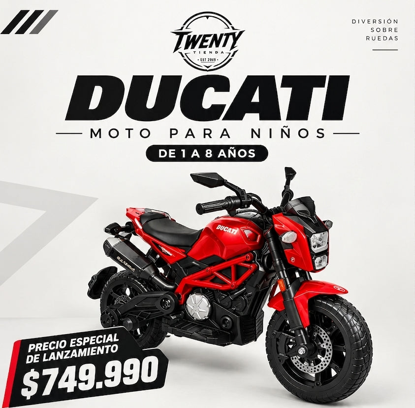 Moto electrica ducati para niños